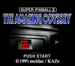 Super Pinball II - The Amazing Odyssey Title Screen
